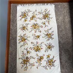 Vintage Cannon Monticello Autumnal Color Flowers Towel Made In USA